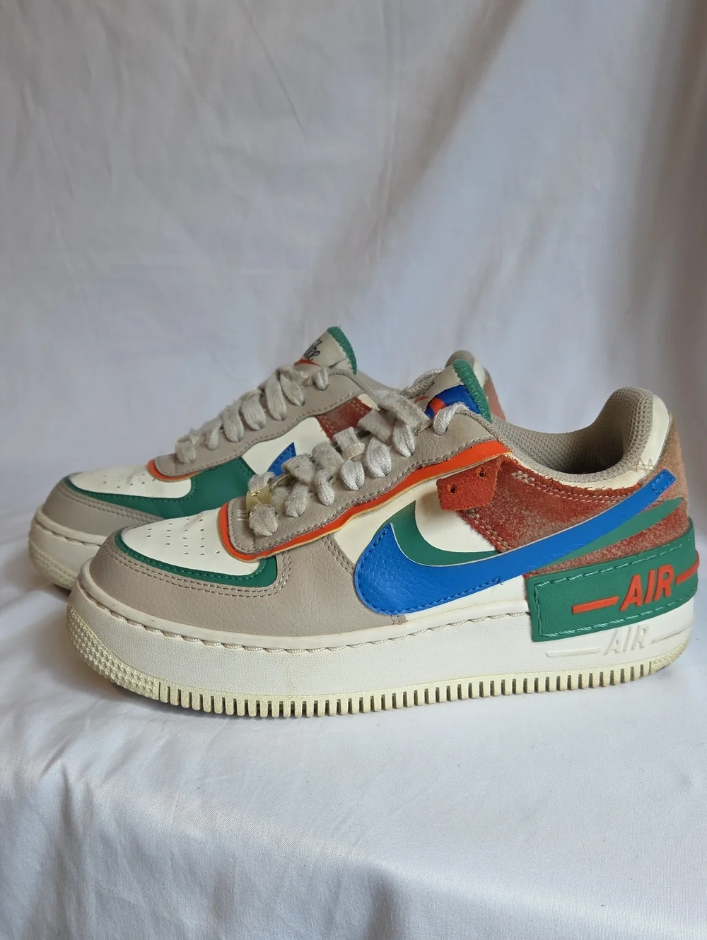 Nike Air Force 1 Shadow 'Sail Signal Blue Green' sneakers